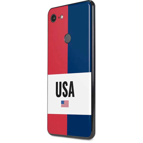 American Flag Color Block Google Pixel 3 XL Skin